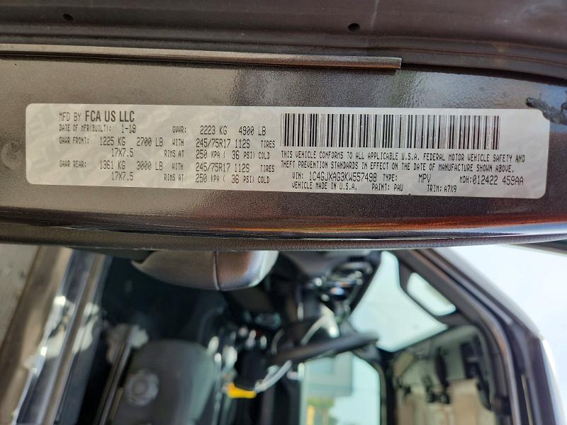 Продаж на аукціоні авто 2019 Jeep Wrangler, vin: 1C4GJXAG3KW557498, номер лоту: 54949986
