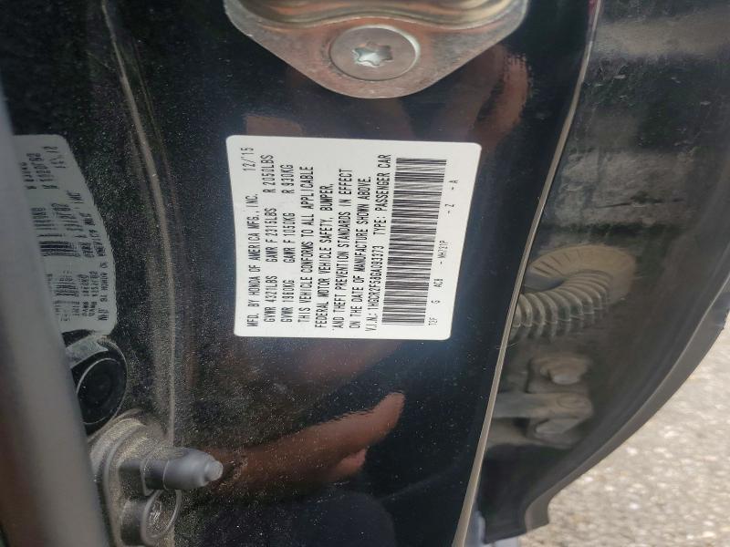 54482366 :رقم المزاد ، 1HGCR2F58GA093373 vin ، 2016 Honda Accord مزاد بيع