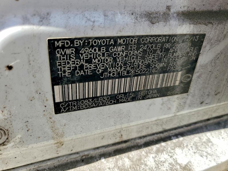 52821446 :رقم المزاد ، JTHCE1BL2E5022182 vin ، 2014 Lexus Gs مزاد بيع