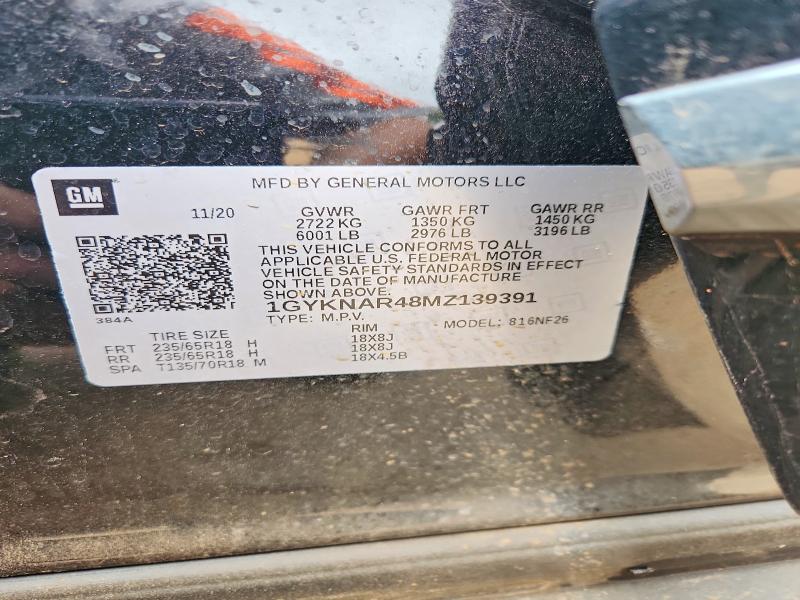 2021 Cadillac Xt5 მანქანა იყიდება აუქციონზე, vin: 1GYKNAR48MZ139391, აუქციონის ნომერი: 52782846