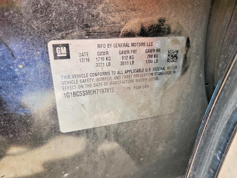 Продаж на аукціоні авто 2017 Chevrolet Cruze, vin: 1G1BC5SM6H7197815, номер лоту: 54418016