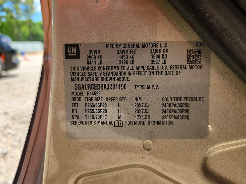 Aukcja sprzedaży 2010 Buick Enclave, vin: 5GALRCED8AJ201190, numer aukcji: 53420086