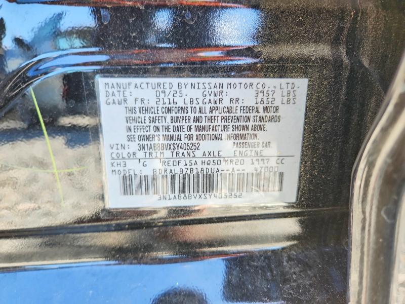 Aukcja sprzedaży 2025 Nissan Sentra, vin: 3N1AB8BVXSY405252, numer aukcji: 52447516