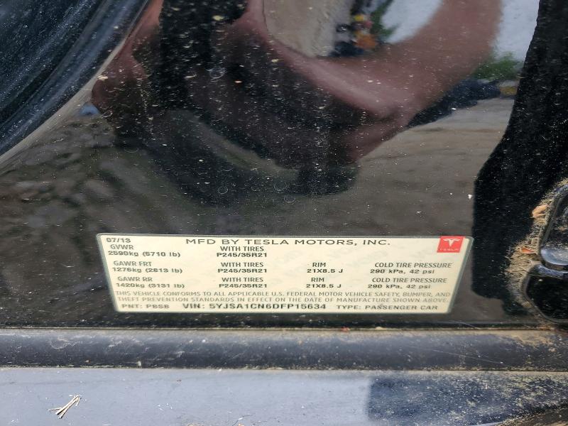 54160696 :رقم المزاد ، 5YJSA1CN6DFP15634 vin ، 2013 Tesla Model S مزاد بيع