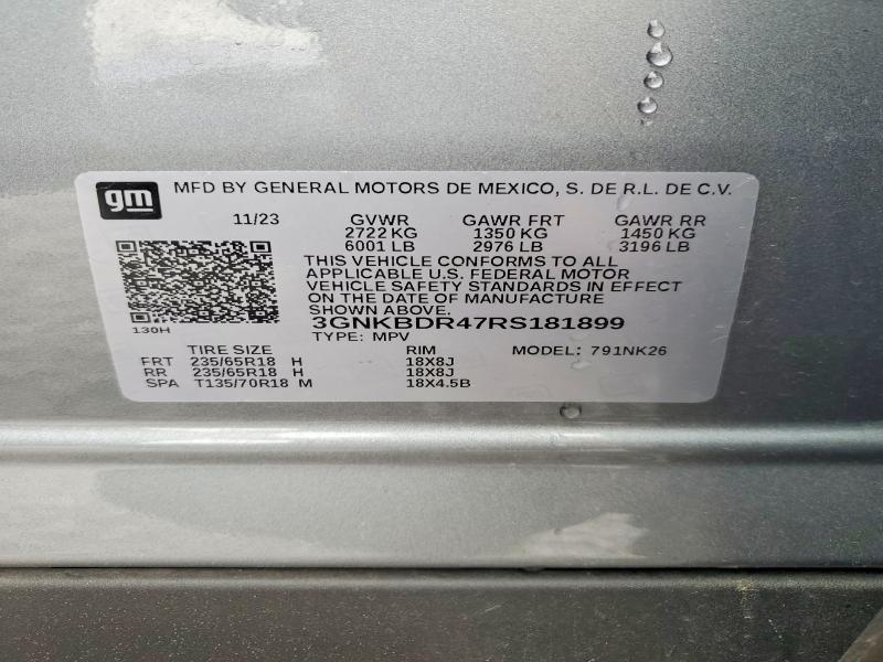 Продажа на аукционе авто 2024 Chevrolet Blazer, vin: 3GNKBDR47RS181899, номер лота: 52669536