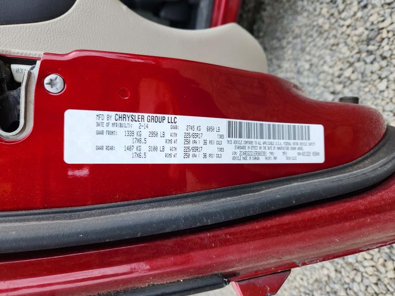 2014 Dodge Grand Caravan მანქანა იყიდება აუქციონზე, vin: 2C4RDGCG1ER302391, აუქციონის ნომერი: 55036216
