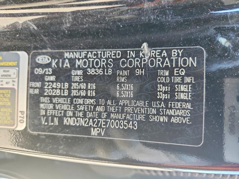 Aukcja sprzedaży 2014 Kia Soul, vin: KNDJN2A27E7003543, numer aukcji: 53374986