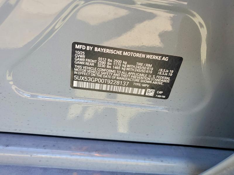 Продажа на аукционе авто 2026 Bmw X3, vin: 5UX53GP00T9228137, номер лота: 53403836