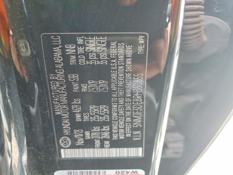 54148546 :رقم المزاد ، 5NMJF3DE8RH350855 vin ، 2024 Hyundai Tucson مزاد بيع