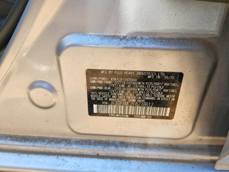 Продаж на аукціоні авто 2015 Subaru Xv Crosstrek, vin: JF2GPAMC2F8238612, номер лоту: 52962746