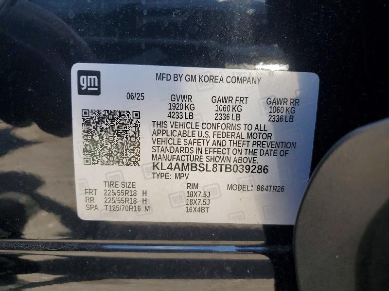 Aukcja sprzedaży 2026 Buick Encore Gx, vin: KL4AMBSL8TB039286, numer aukcji: 53478656