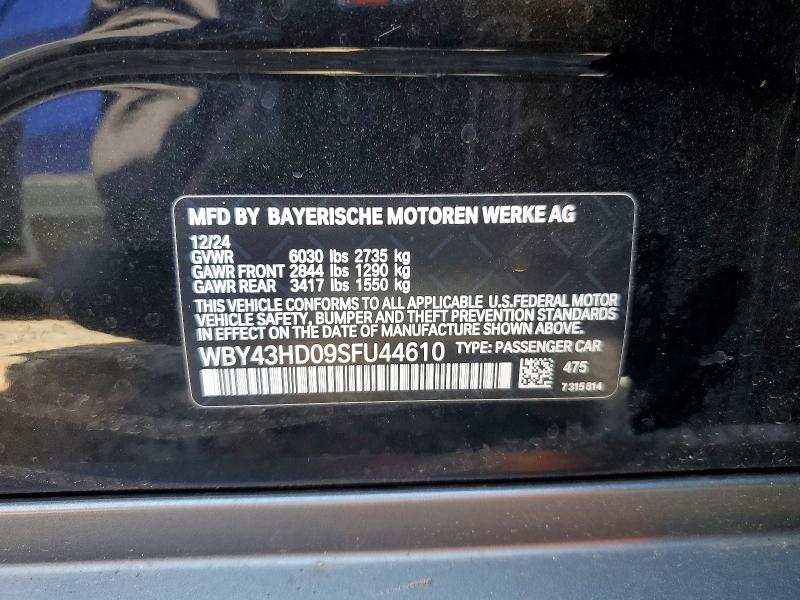 Продажа на аукционе авто 2025 Bmw I4, vin: WBY43HD09SFU44610, номер лота: 52078086
