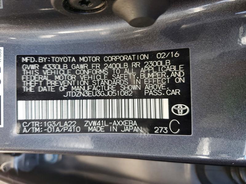 Aukcja sprzedaży 2016 Toyota Prius V, vin: JTDZN3EU3GJ051082, numer aukcji: 52103356