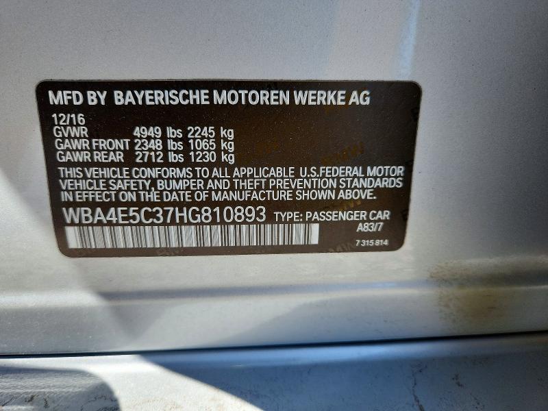 Aukcja sprzedaży 2017 Bmw 440xi, vin: WBA4E5C37HG810893, numer aukcji: 53042876
