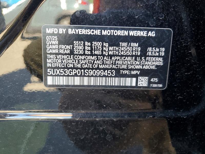 55080106 :رقم المزاد ، 5UX53GP01S9099453 vin ، 2025 Bmw X3 مزاد بيع