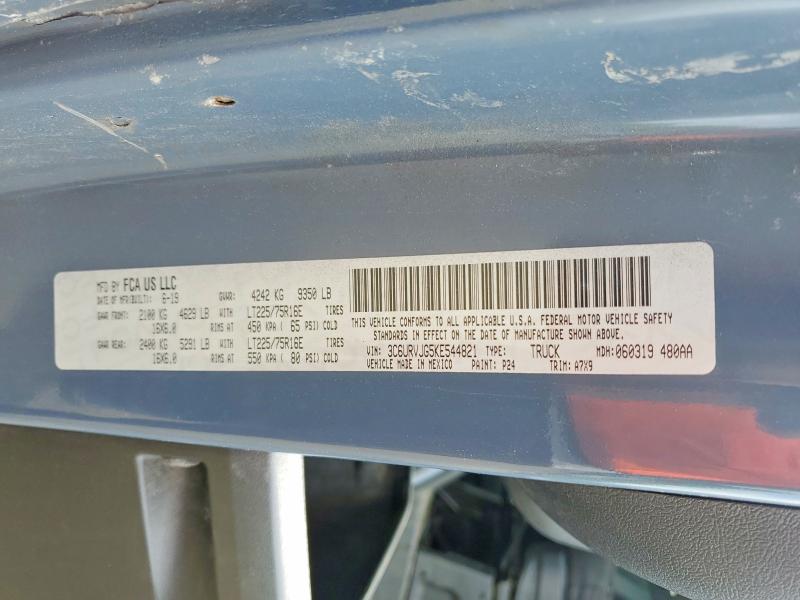 Aukcja sprzedaży 2019 Ram Promaster 3500, vin: 3C6URVJG5KE544821, numer aukcji: 54625886