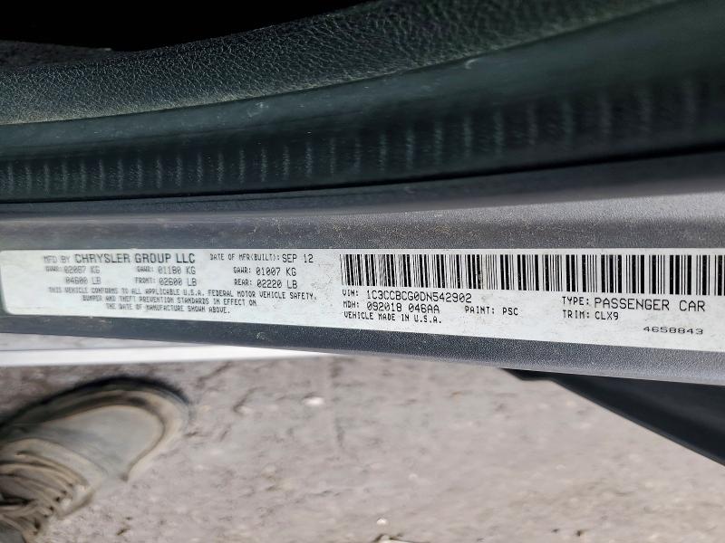 2013 Chrysler 200 მანქანა იყიდება აუქციონზე, vin: 1C3CCBCG0DN542902, აუქციონის ნომერი: 52301966