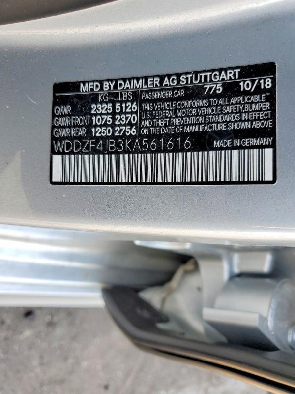 Aukcja sprzedaży 2019 Mercedes-benz E, vin: WDDZF4JB3KA561616, numer aukcji: 52434706