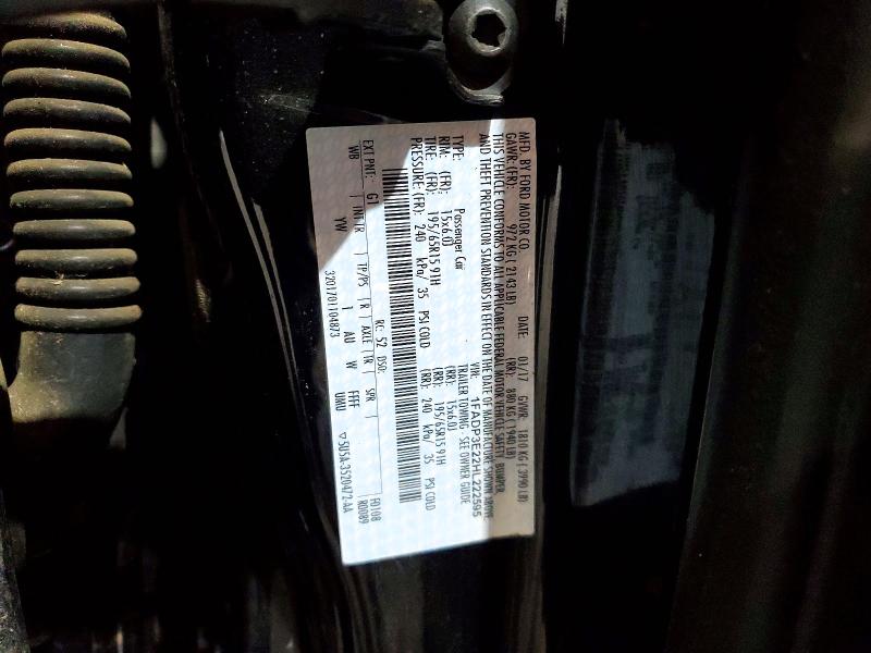 Продаж на аукціоні авто 2017 Ford Focus, vin: 1FADP3E22HL222595, номер лоту: 54526936