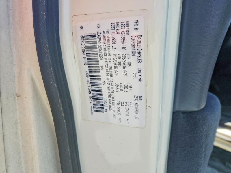 53793266 :رقم المزاد ، 2C4GP54L91R415370 vin ، 2001 Chrysler Town & Country مزاد بيع