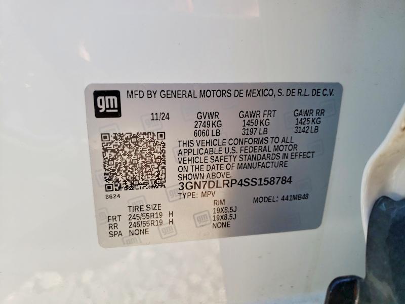 Aukcja sprzedaży 2025 Chevrolet Equinox, vin: 3GN7DLRP4SS158784, numer aukcji: 54260656