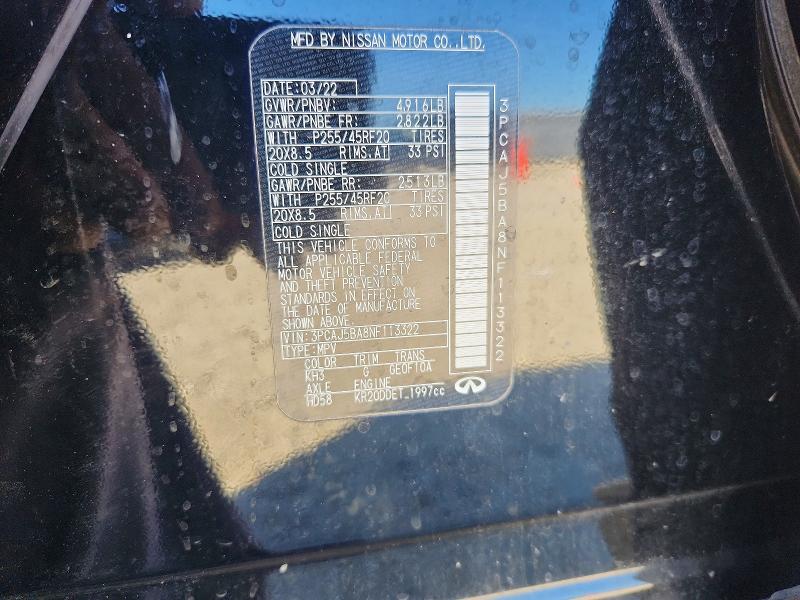 Продаж на аукціоні авто 2022 Infiniti Qx50, vin: 3PCAJ5BA8NF113322, номер лоту: 53751336