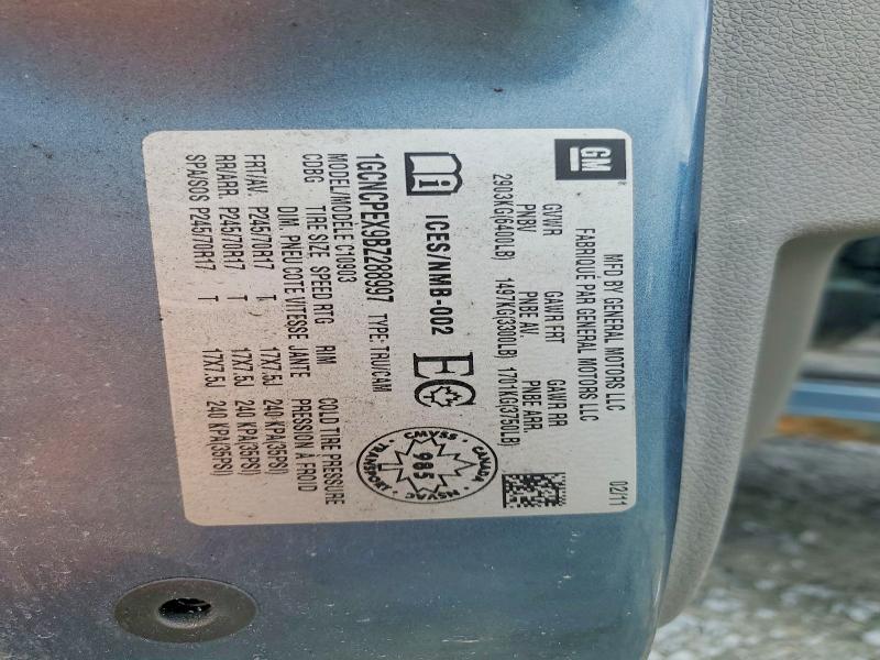 2011 Chevrolet Silverado მანქანა იყიდება აუქციონზე, vin: 1GCNCPEX9BZ288997, აუქციონის ნომერი: 51431646