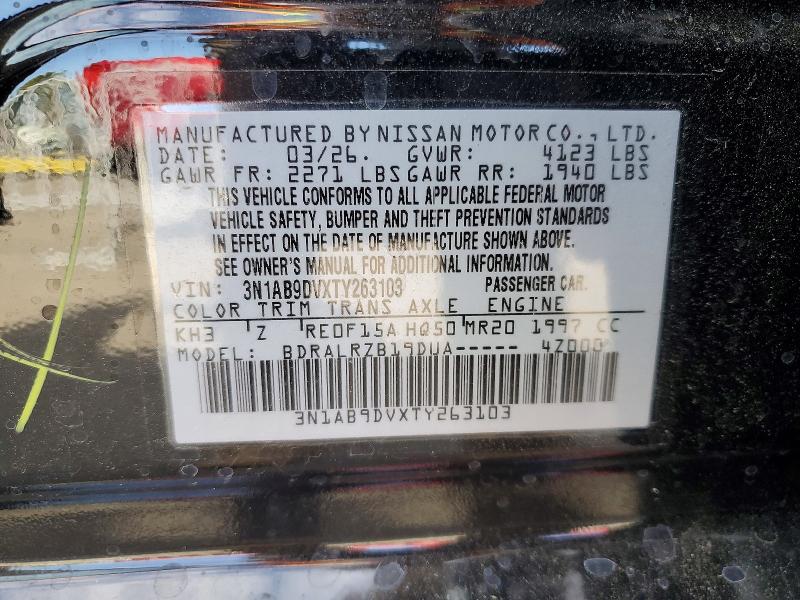 Продажа на аукционе авто 2026 Nissan Sentra, vin: 3N1AB9DVXTY263103, номер лота: 53732876