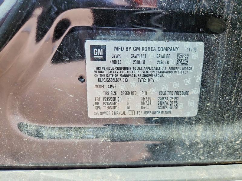 Aukcja sprzedaży 2020 Buick Encore, vin: KL4CJGSB5LB071313, numer aukcji: 54244036