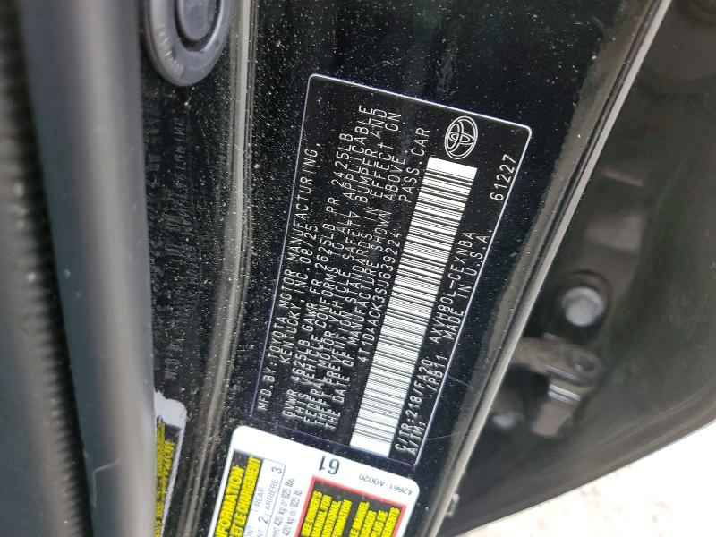 53192176 :رقم المزاد ، 4T1DAACK3SU639224 vin ، 2025 Toyota Camry مزاد بيع