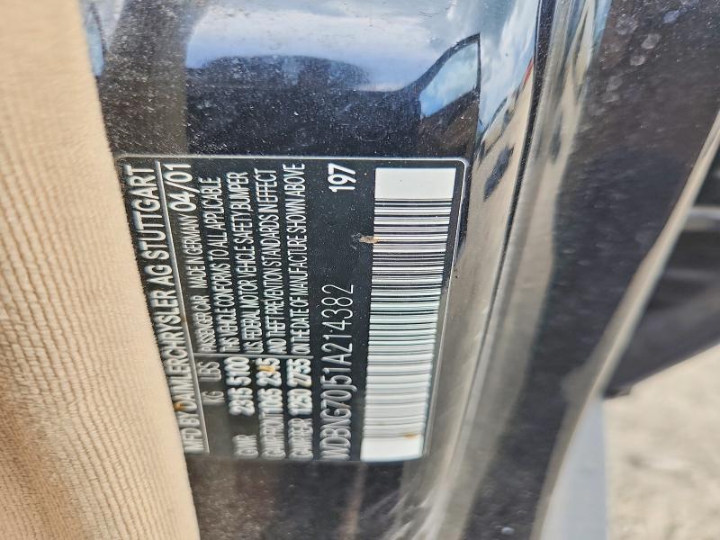 Aukcja sprzedaży 2001 Mercedes-benz S, vin: WDBNG70J51A214382, numer aukcji: 54488076