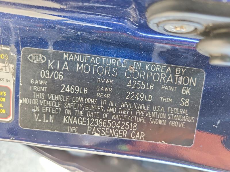 Aukcja sprzedaży 2006 Kia Optima, vin: KNAGE123865042518, numer aukcji: 53017376