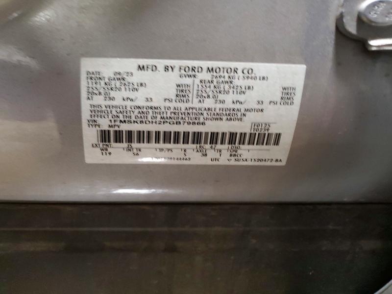 2023 Ford Explorer მანქანა იყიდება აუქციონზე, vin: 1FMSK8DH2PGB79866, აუქციონის ნომერი: 54005836