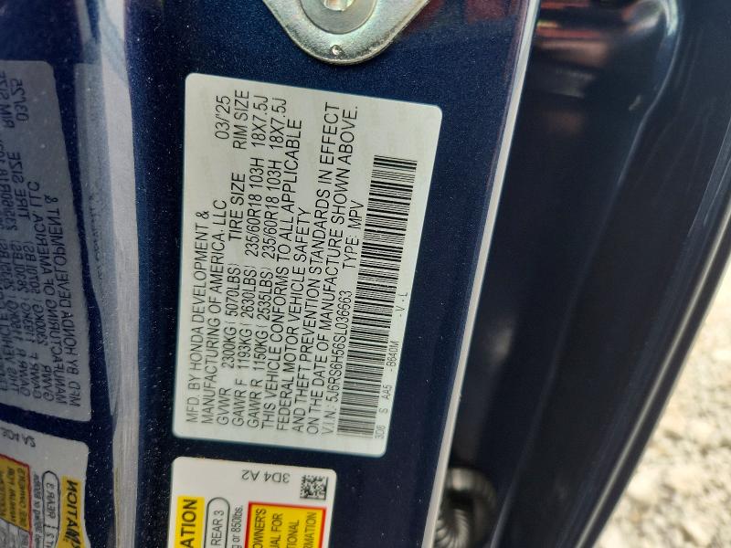 Продажа на аукционе авто 2025 Honda Cr-v, vin: 5J6RS6H56SL036663, номер лота: 55036186