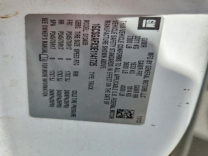 Aukcja sprzedaży 2014 Chevrolet Express G1500, vin: 1GCSGAFX3E1141726, numer aukcji: 53837986