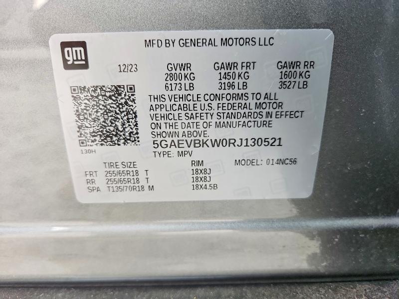 Aukcja sprzedaży 2024 Buick Enclave, vin: 5GAEVBKW0RJ130521, numer aukcji: 52410406