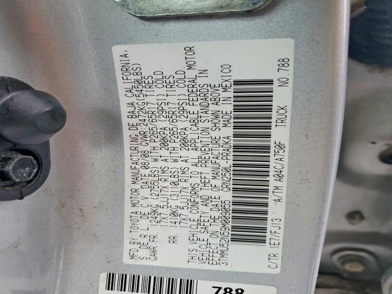Aukcja sprzedaży 2009 Toyota Tacoma, vin: 3TMMU52N59M009055, numer aukcji: 52778746