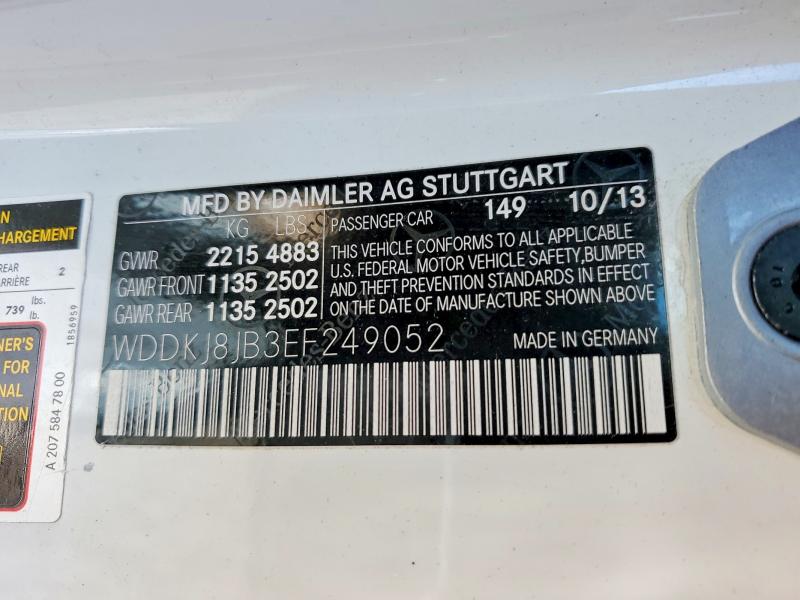 Aukcja sprzedaży 2014 Mercedes-benz E, vin: WDDKJ8JB3EF249052, numer aukcji: 51688156