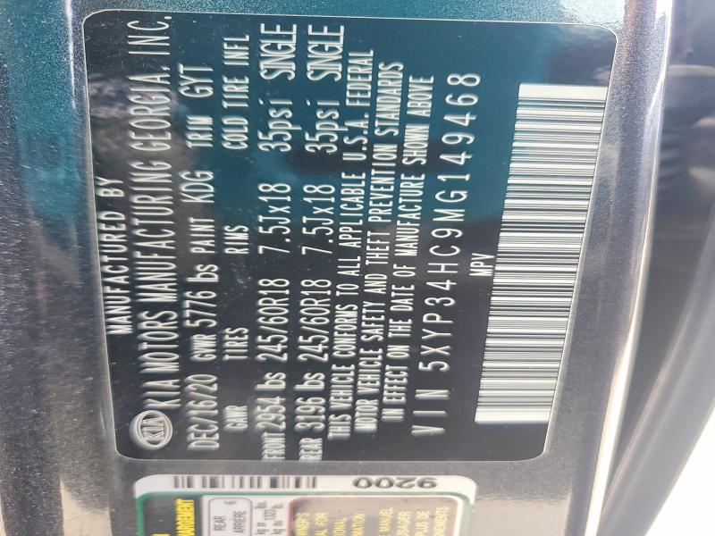 Aukcja sprzedaży 2021 Kia Telluride, vin: 5XYP34HC9MG149468, numer aukcji: 55030706