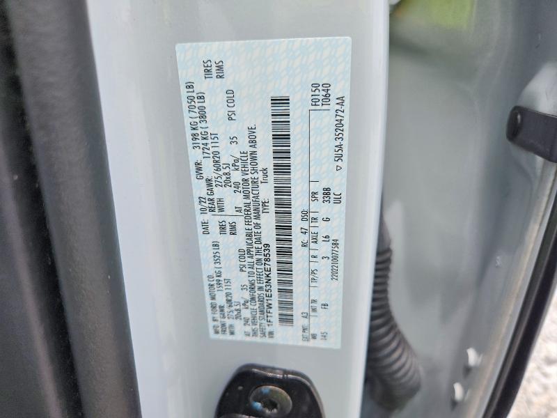 Продажа на аукционе авто 2022 Ford F150 Fx4 Supercrew 4wd, vin: 1FTFW1E53NKE78539, номер лота: 55076016