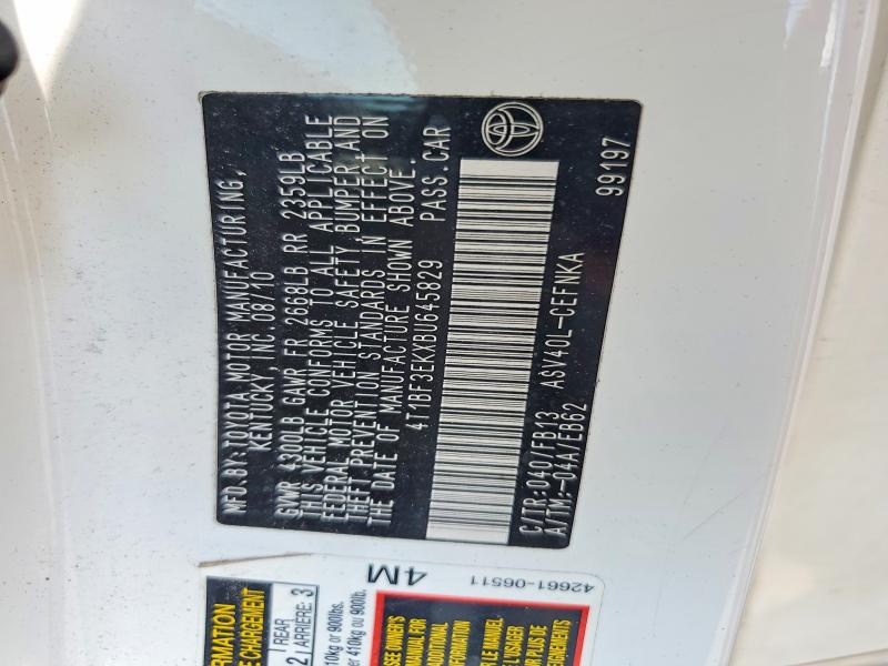 Aukcja sprzedaży 2011 Toyota Camry, vin: 4T1BF3EKXBU645829, numer aukcji: 52591616