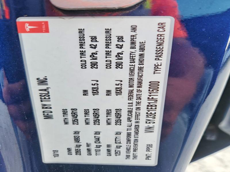 Продаж на аукціоні авто 2018 Tesla Model 3, vin: 5YJ3E1EB1JF115000, номер лоту: 53300746