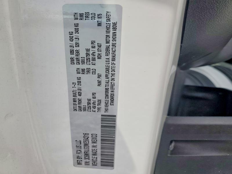 Aukcja sprzedaży 2021 Ram Promaster 3500, vin: 3C6MRVJG0ME564316, numer aukcji: 52559416