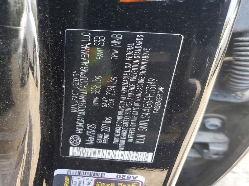 52721466 :رقم المزاد ، 5NPLS4AG6PH113149 vin ، 2023 Hyundai Elantra مزاد بيع