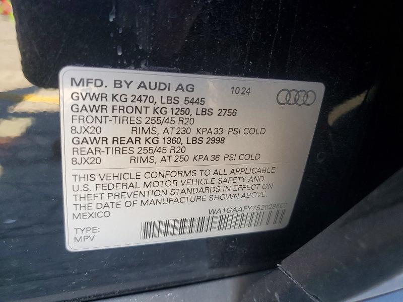 Продажа на аукционе авто 2025 Audi Q5, vin: WA1GAAFY7S2028507, номер лота: 52783686