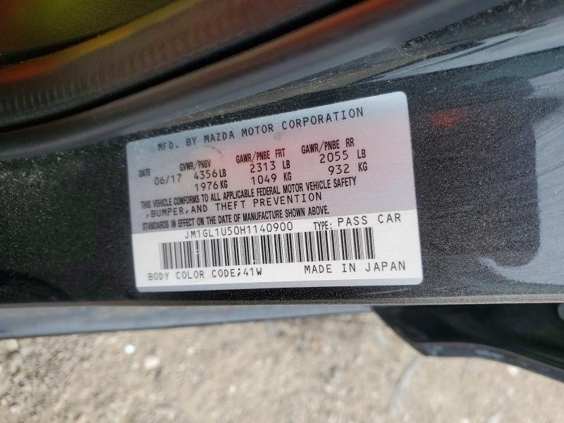 53960786 :رقم المزاد ، JM1GL1U50H1140900 vin ، 2017 Mazda 6 مزاد بيع