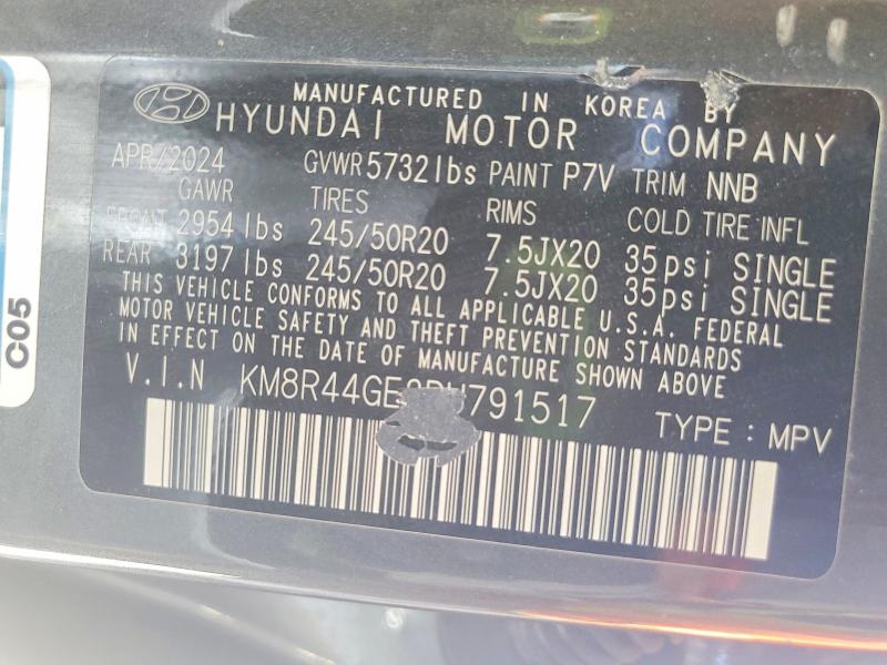 54267616 :رقم المزاد ، KM8R44GE3RU791517 vin ، 2024 Hyundai Palisade مزاد بيع