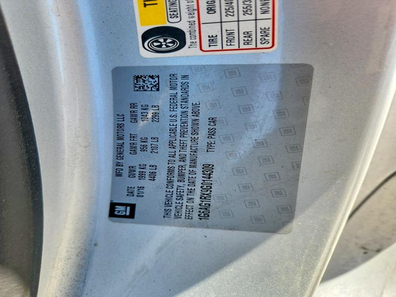 2016 Cadillac Ats მანქანა იყიდება აუქციონზე, vin: 1G6AG1RX9G0144309, აუქციონის ნომერი: 52586766