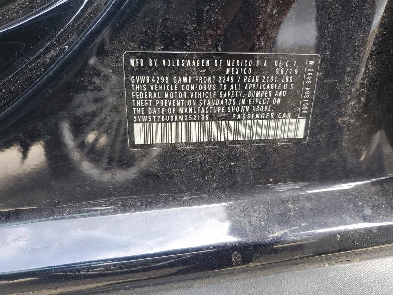 Продажа на аукционе авто 2019 Volkswagen Jetta, vin: 3VW5T7BU9KM252185, номер лота: 52567656