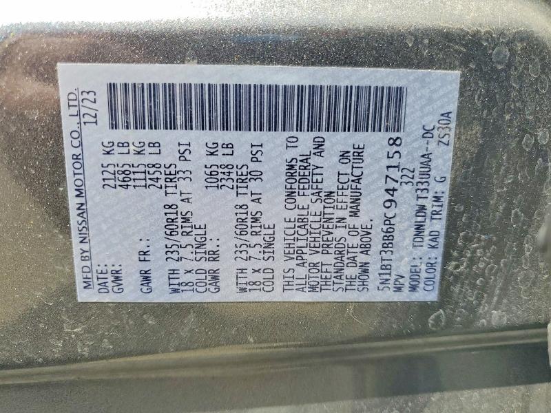 Продаж на аукціоні авто 2023 Nissan Rogue, vin: 5N1BT3BB6PC947158, номер лоту: 52204696